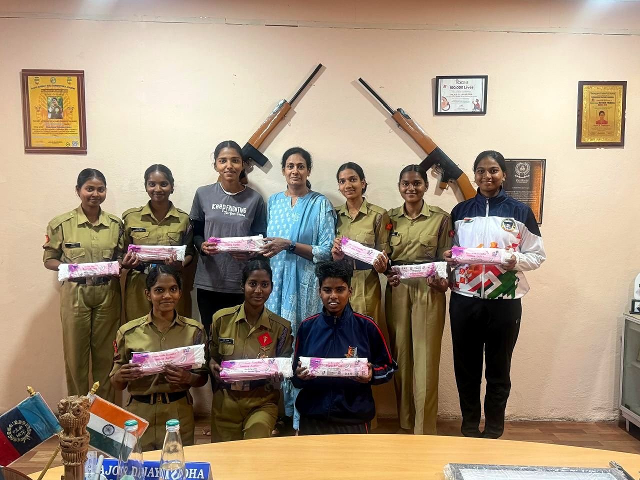 Sanitary napkin distribution