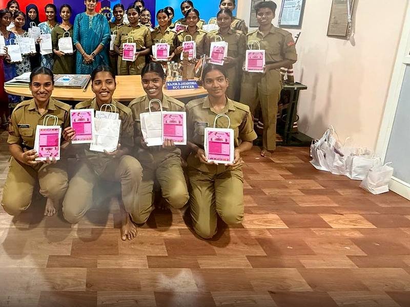 Menstrual health drive with NCC cadets