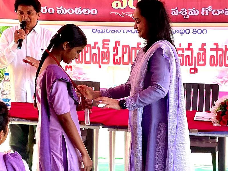 Prize-giving for a student